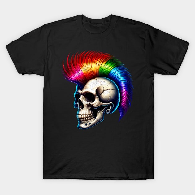 Rainbow Mohawk T-Shirt by Cosmic Dust Art